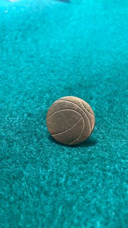 Vintage Basketball Sports Gold Tone Enamel Lapel Uniform Jacket Pin