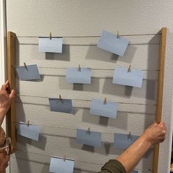 Hanging photo display wall decor w clips