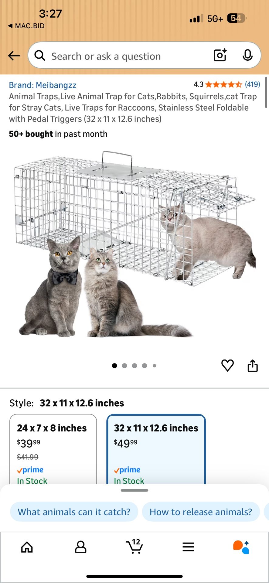 Humane small Animal Trap