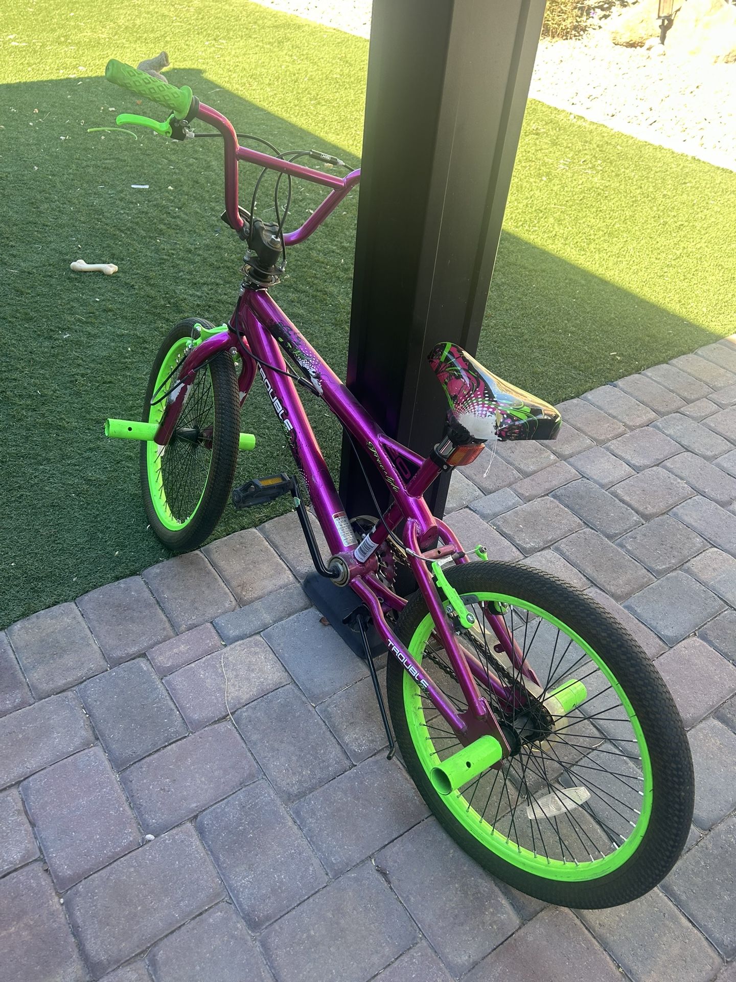 Trouble Maker Bike Pink And Green Bicycle