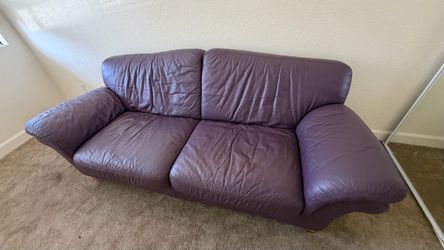 Purple Leather Couch