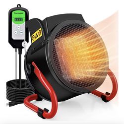 Greenhouse Heater with Thermostat, Auto Power Control with Digital Temperature Display