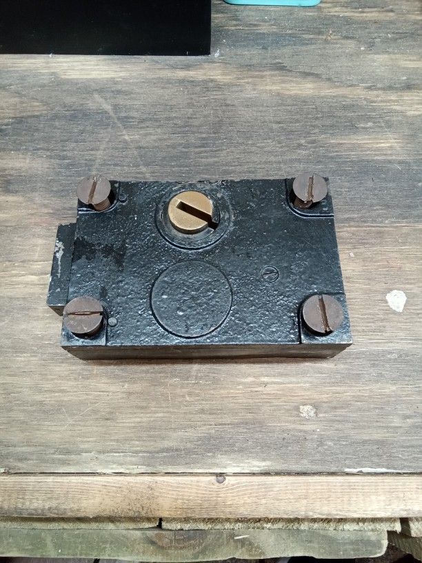 Old Antique Cast Iron Prison Cell Door Lock - No Key