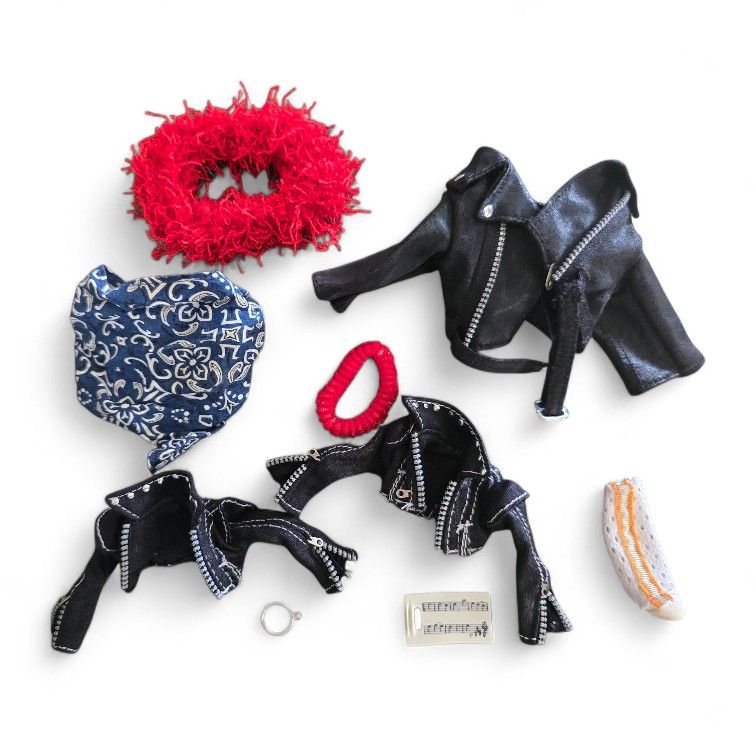 Vintage Bratz Y2K Accessory Bundle 9 Items Total Jackets Bandana Scarf