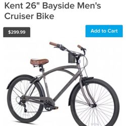 KENT 26" BROWN/BLACK BAYSIDE MEN'S CRUISER