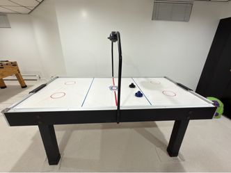 Full-Size Air Hockey Table with Overhead Scorer
