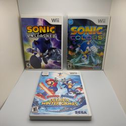 Sonic Nintendo Wii Games Bundle of 3