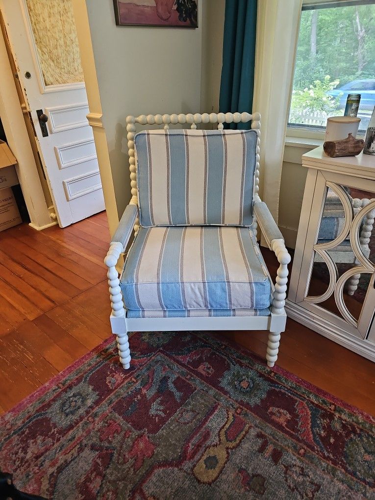 Classic Whit And Blue Linen Chair,All Products : American Fashion Style Bags On Sale