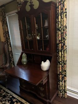 Jasper Chippendale Style Cherry Secretary Desk with Hutch