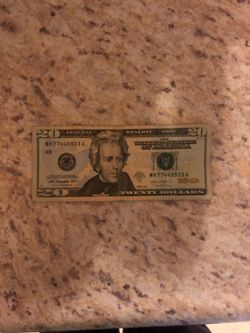 2013 Quad Double $20 dollar bill