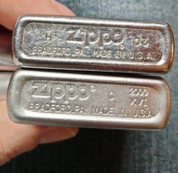 Two Vintage Zippo Lighters No Engraving  Thumbnail