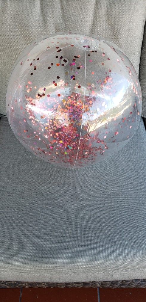 5- 16 " Red Glitter Beach Balls 