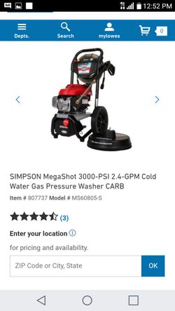 Simpson pressure washer 3000