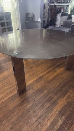 Glass dining table