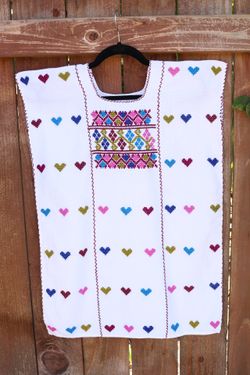Mexican blouse hand embroidered blusa mexicana bordada a mano