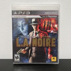 LA Noire PS3 Like New CIB Sony PlayStation 3 Black Label Game Rockstar L.A.