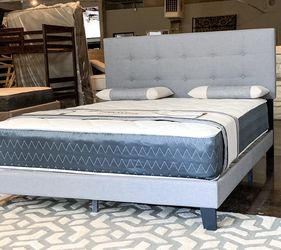 Full Platform Bed Plus Mattress And Boxspring (free Delivery)