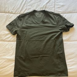 New Dark Green V Neck Men Large