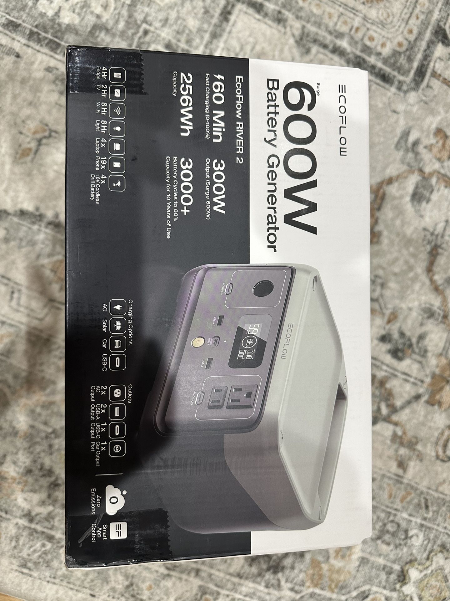 Ecoflow River 2 600w Batter Generator Brand New