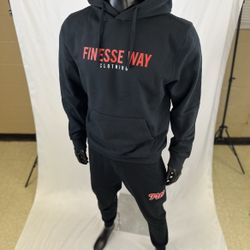 Black/Red/White Pullover Hoodie w/ back logo
