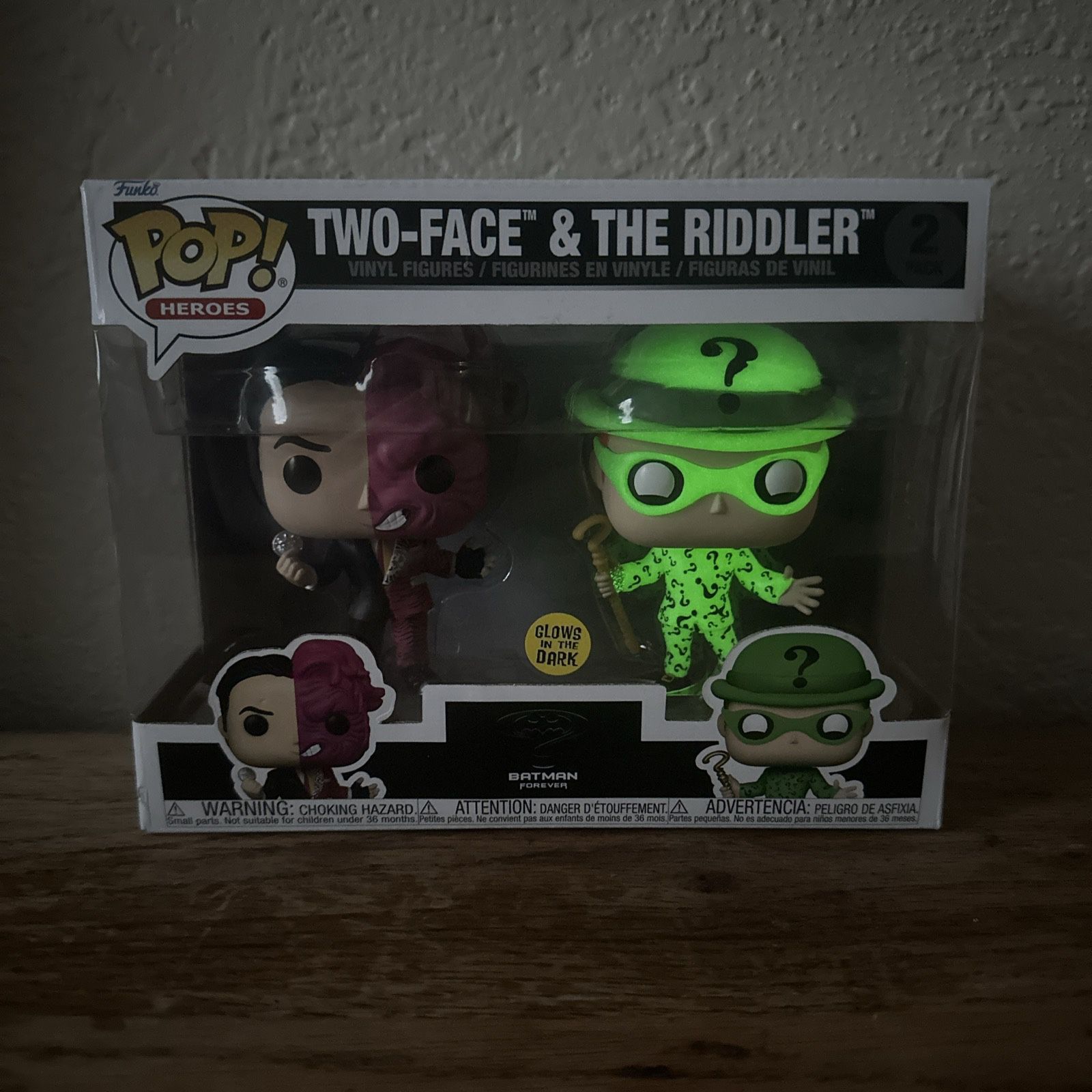 Funko Pop! Vinyl: DC Comics - Two-Face & The Riddler (Glow) 2-Pack 