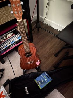 Cascha Electro-Acoustic Concert Ukulele + Bag, Stand & Extra Strings