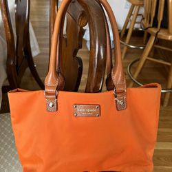 Kate Spade Bag/ Some Wear On Edges/ Clean Inside/ Summer Orange Color 