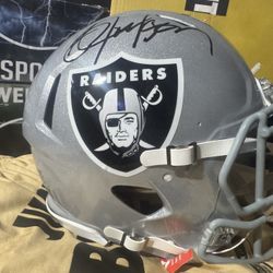 Authentic Bo Jackson Signed Raiders Helmet 