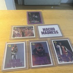 Vintage WWF Randy Savage Card Lot: Includes rare purple border card