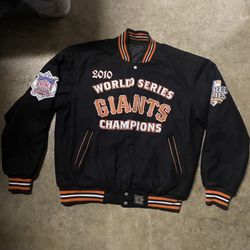 Vintage 2010 San Francisco Giants World Series Champions Reversible Varsity Jacket