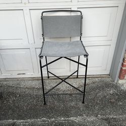 Perkins Upholstered counter Stool Chair Grey Black