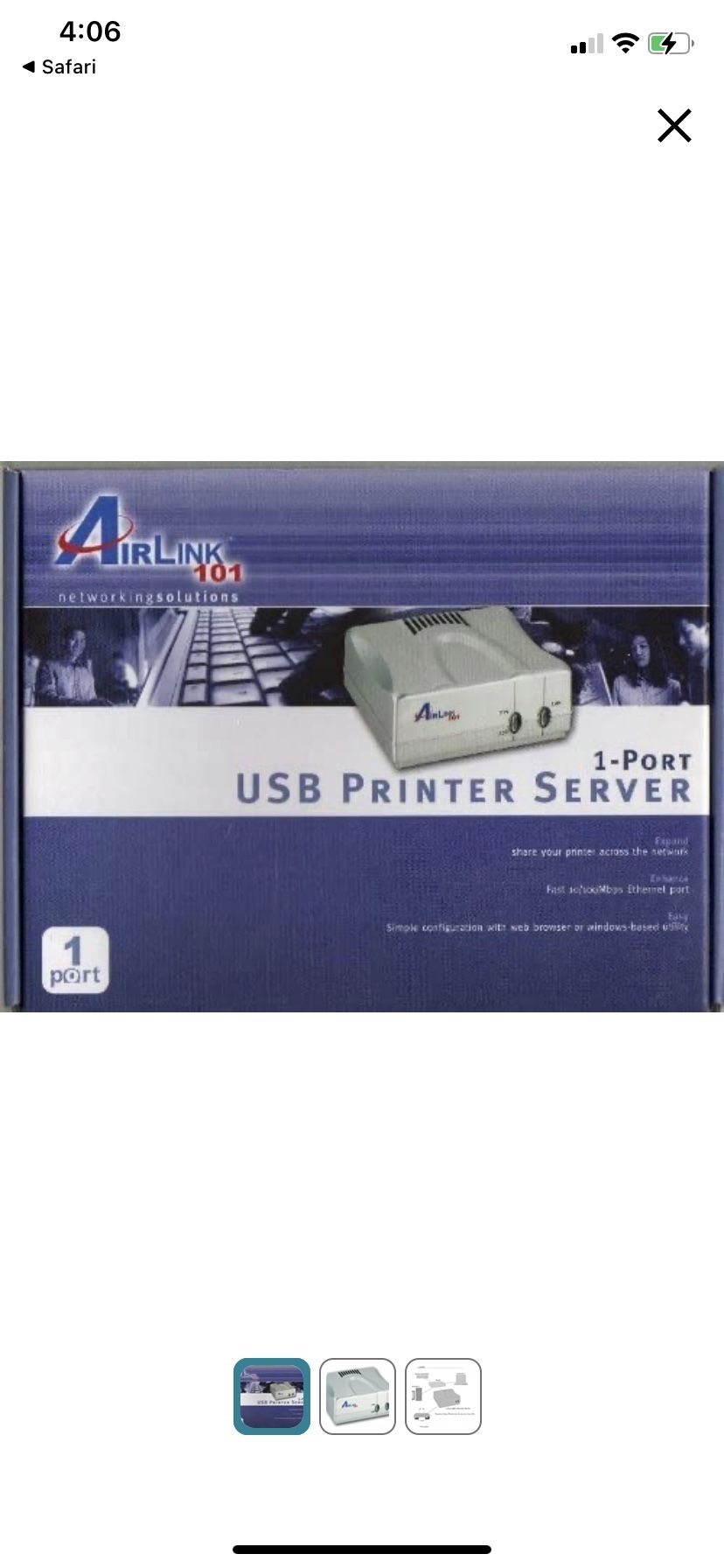 AirLink 101 APSUSB1 1-port USB Printer Server. Pick up in Reseda