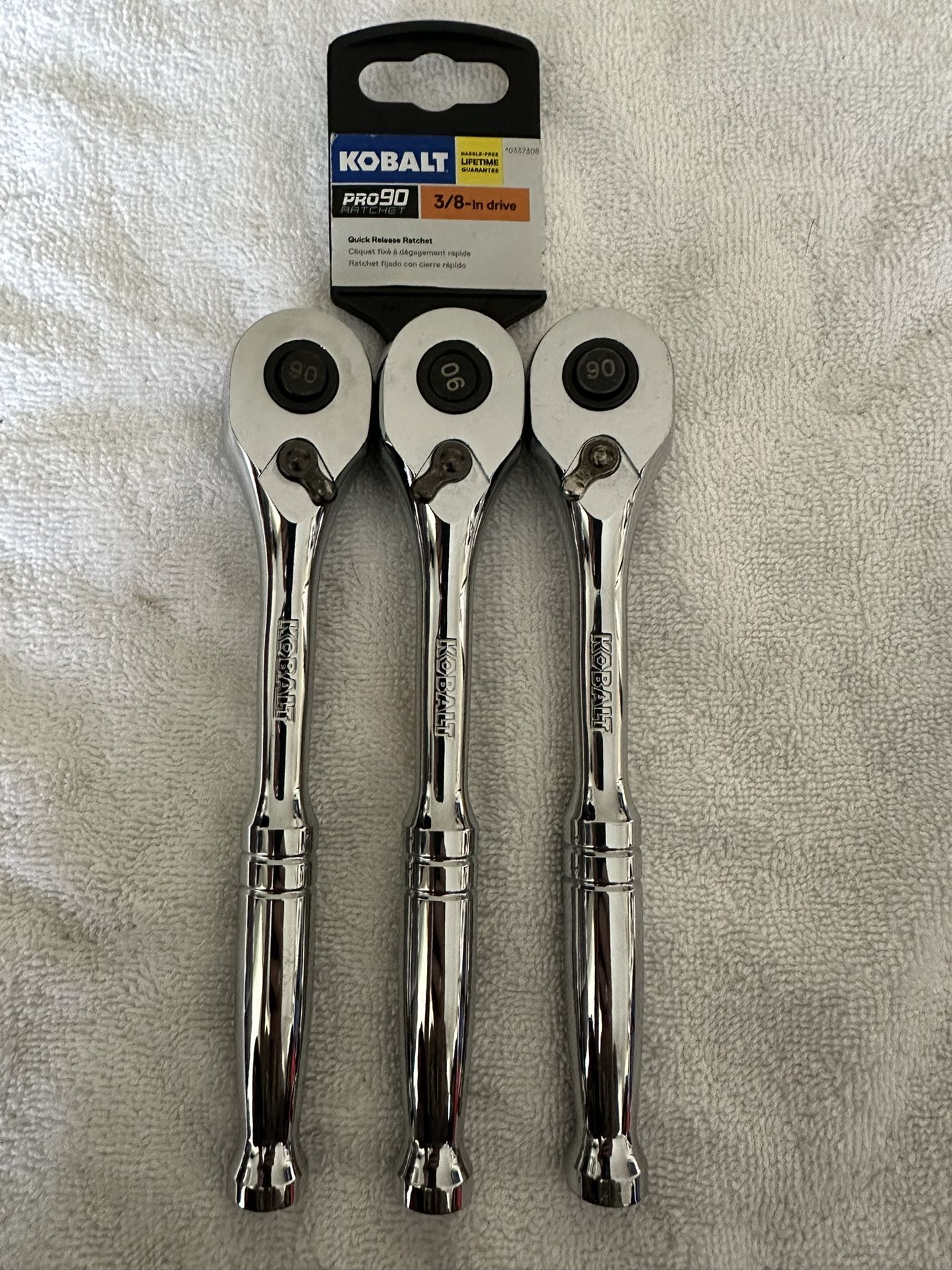 3 Kolbolt 3/8 Pro 90 3/8 Ratchets