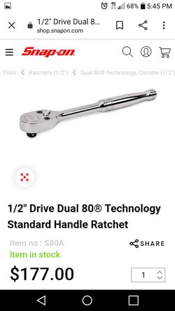 Snap-On 1/2 Drive Ratchet and Extension