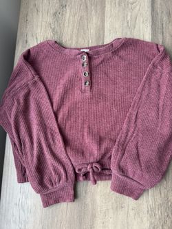 Old Navy Mauve/Dusty Rose Ribbed Henley - XS/5T