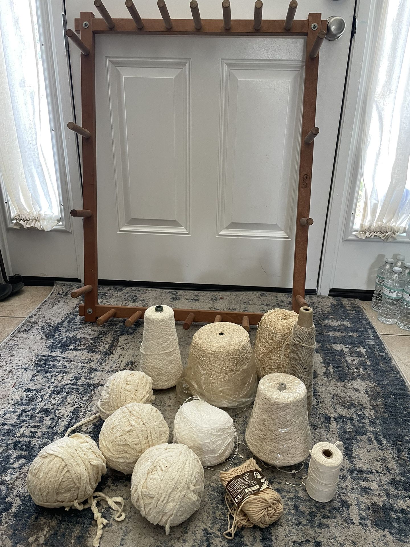📦 Yarn & Warping Board Bundle – Perfect for Weaving, Macramé, and Fiber Arts 