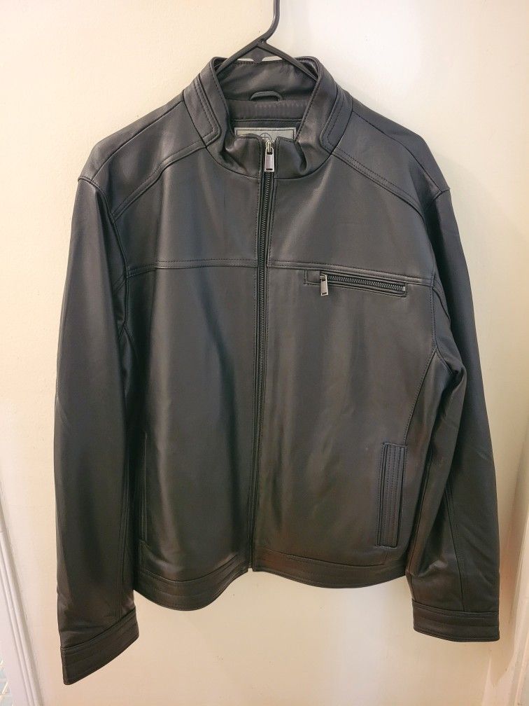 Mens Leather Jacket - Boston Harbour Lambs Leather