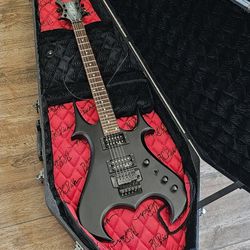 B.C. Rich Platinum Pro Zombie Electric Guitar and Coffin Case