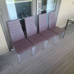 4 Leather Chairs