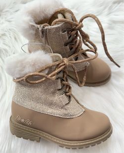 Blowfish Brown Fur Boots For Girls - Size 9
