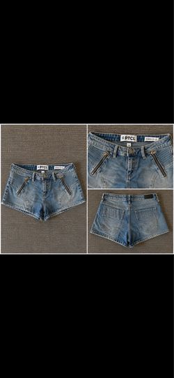 PTCL Ethikal Brand Denim Mini Shorts Size 28