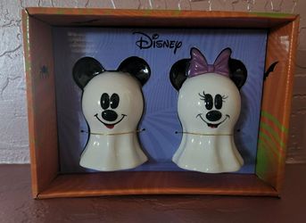 Disney Mickey And Minie Ghost Salt Pepper 