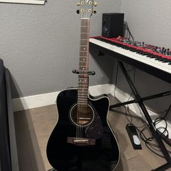 Yamaha FX335C Dreadnought Acoustic-Electric Guitar Black