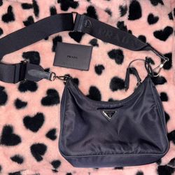 Prada Nylon Handbag With Certification