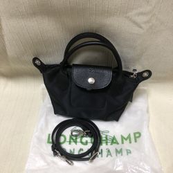 LongChamp Le Pliage Neo Mini pouch with Shoulder Strap 
