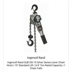 Ingersol Rand Comealong 3/4 Ton