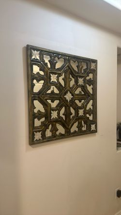 Handmade carved wooden mirror frame /vintage style finished mirror frame