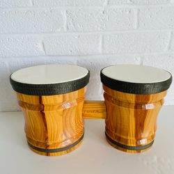 First Act Wood Bongo Drums Percussion Instrument Bongos