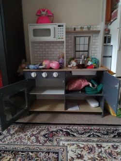 Kids Wooden Play Kitchen Set