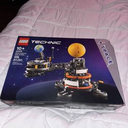 Lego Planet Earth And Moon In Orbit 